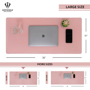 OFFICELY LEATHER DESK MAT (PINK)
