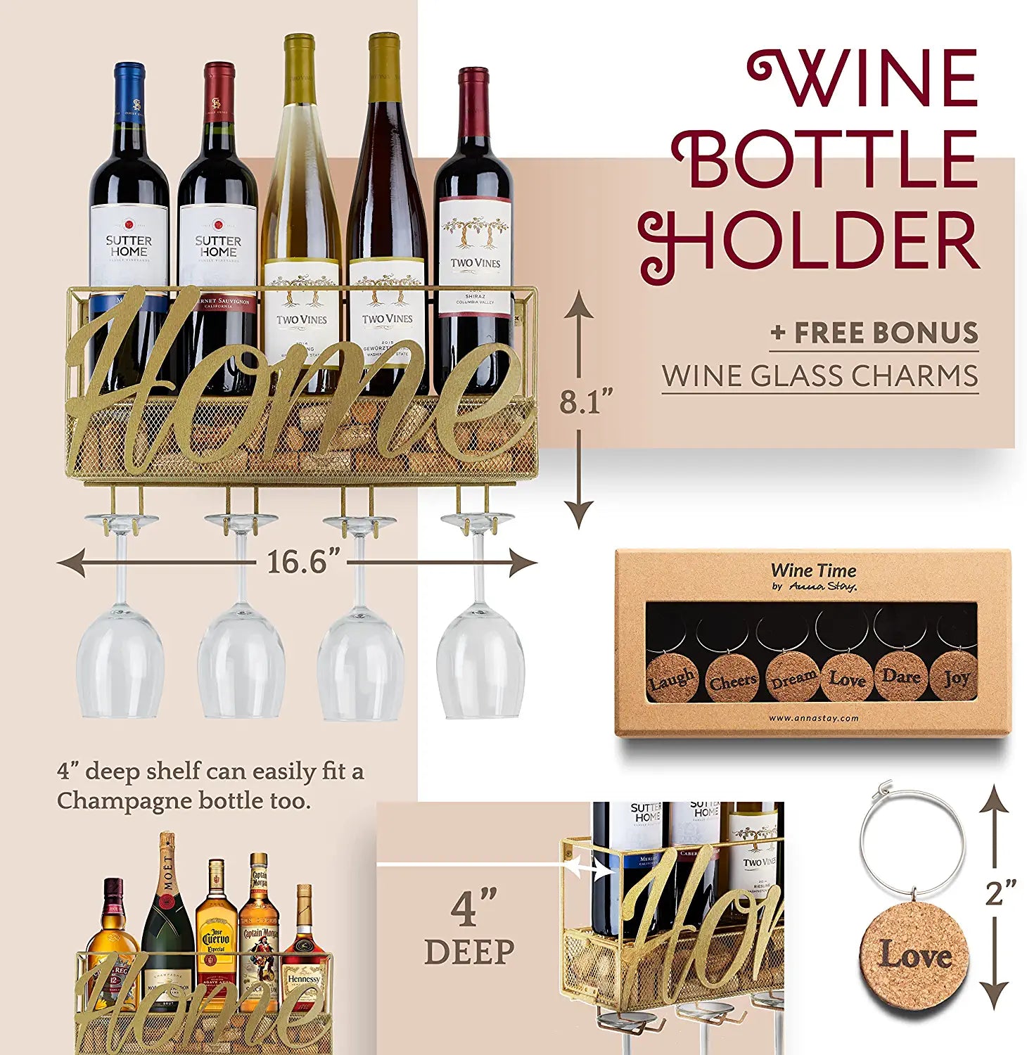 WALL MOUNTED WINE RACK: HOME GOLD