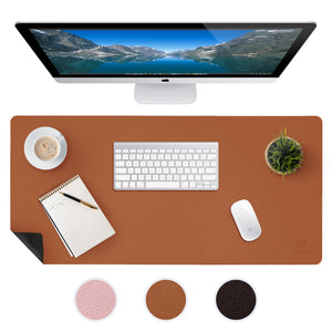 OFFICELY LEATHER DESK MAT (BROWN)