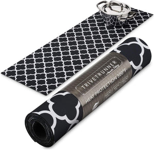 ANNA STAY | DECORATIVE TRIVET & KITCHEN TABLE RUNNERS | LONG | BLACK & WHITE