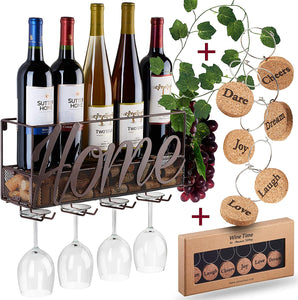 WALL MOUNTED WINE RACK: HOME DÉCOR