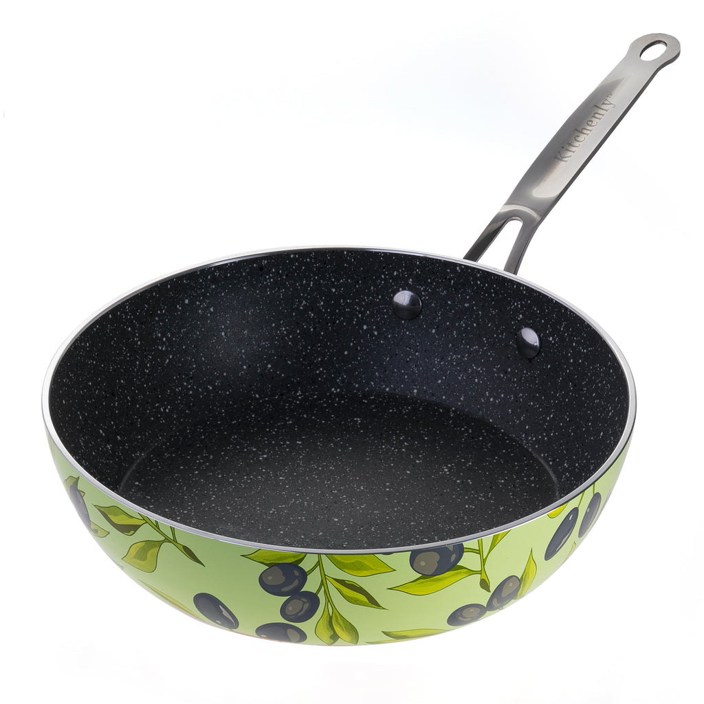HAPPY FRYING PAN (GREEN OLIVES)